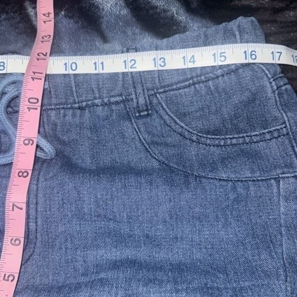 Elastic Waist Denim Jogger Jeans XXL Relaxed Fit Blue Wash Drawstring Waistband - Picture 9 of 12